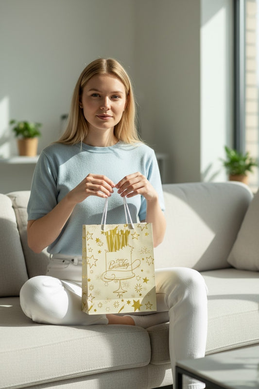 Paper Gift Bag  (Size- 26*32*10cm)