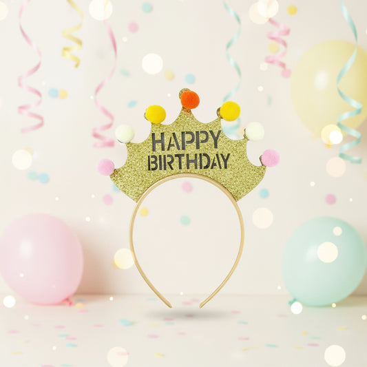 ITALO HAPPY BIRTHDAY HAIR BAND  (GOLD) 