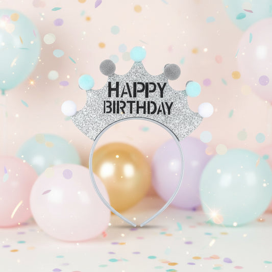 ITALO - HAPPY BIRTHDAY HAIR BAND (SILVER) 