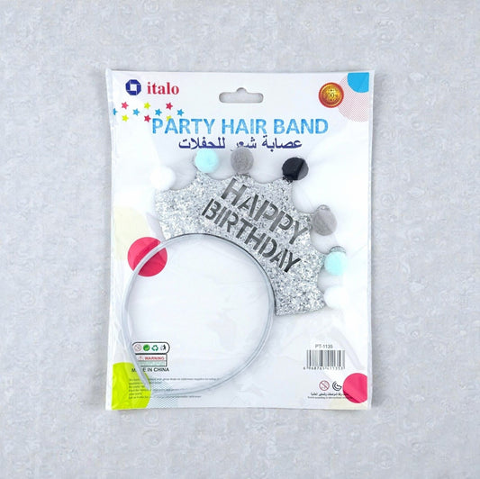 ITALO - HAPPY BIRTHDAY HAIR BAND (SILVER) 
