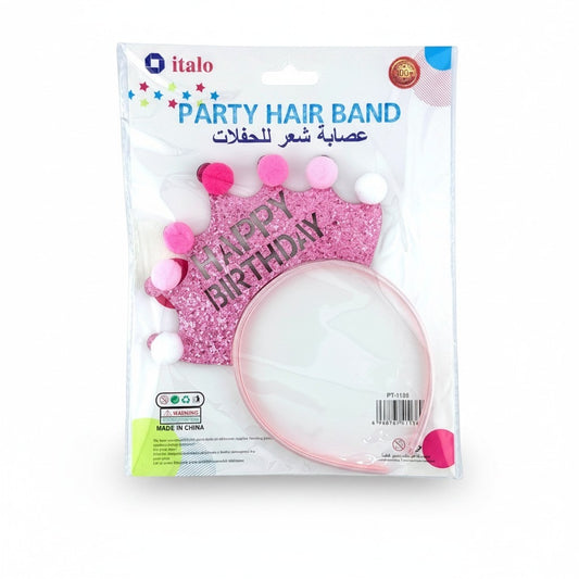 ITALO HAPPY BIRTHDAY HAIR BAND  (PINK)