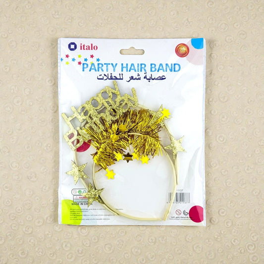 ITALO - HAPPY BIRTHDAY HAIR BAND DOUBLE (GOLD)