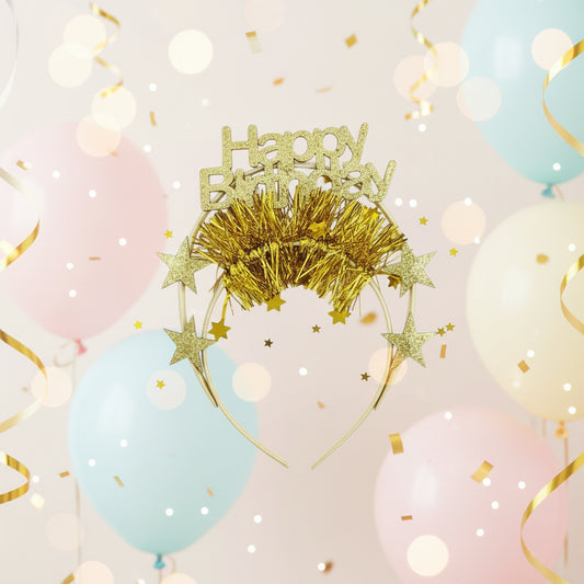 ITALO - HAPPY BIRTHDAY HAIR BAND DOUBLE (GOLD)