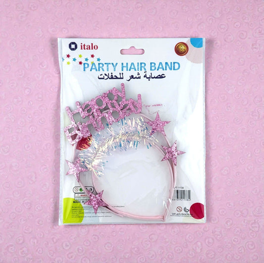 ITALO - HAPPY BIRTHDAY HAIR BAND DOUBLE (PINK)