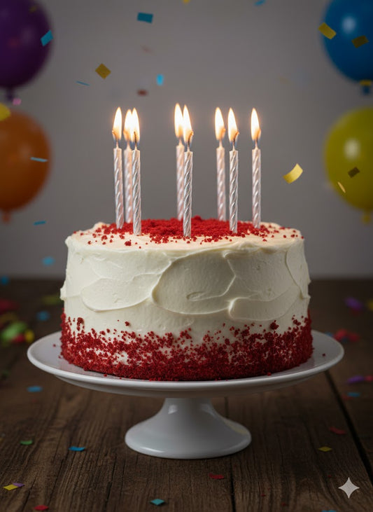 PARTY PENCIL CANDLE SILVER 6 PCS