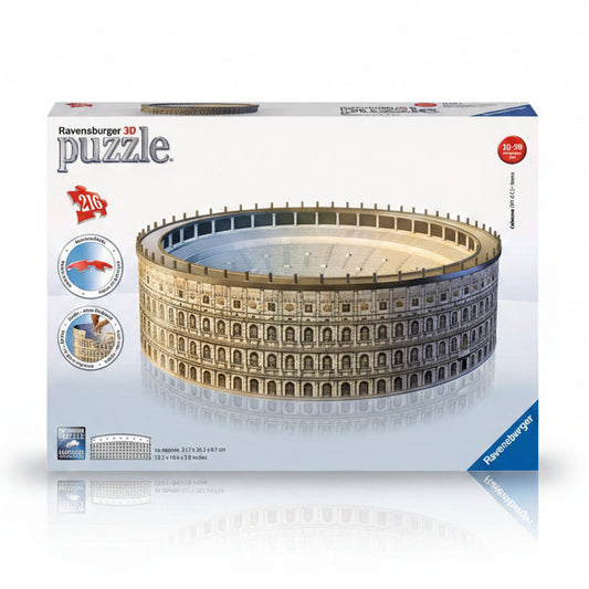 Ravensburger 3D puzzle packaging of the Colosseum on a white background
