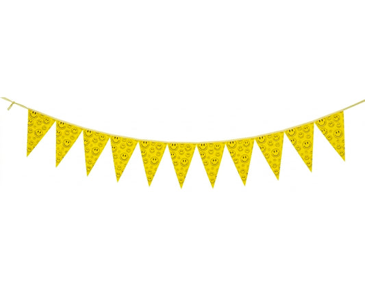 PARTY - TRIANGLE  BANNER "SMILEY"