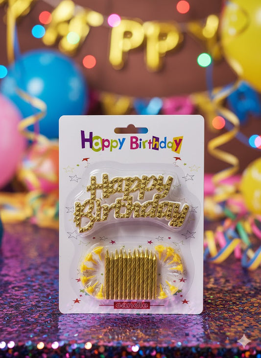 Happy birthday Candle 24 PCS GOLD