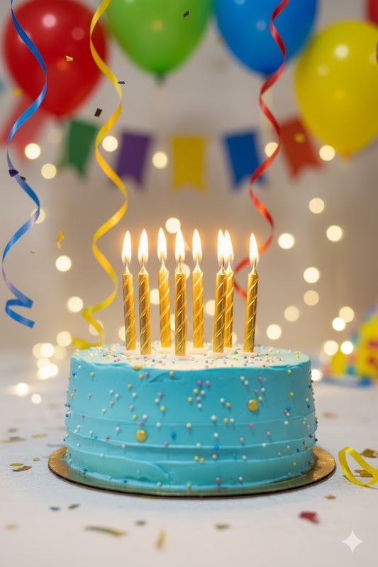 PARTY CANDLE GOLD - 8PCS