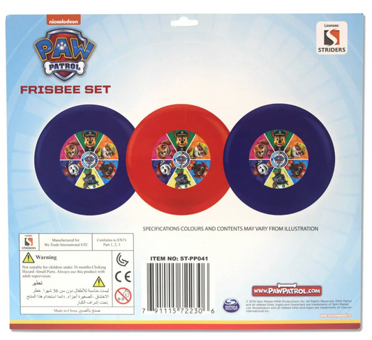 Paw Patrol Multi-Piece Frisbee Flying Disc Set (ST-PP041)