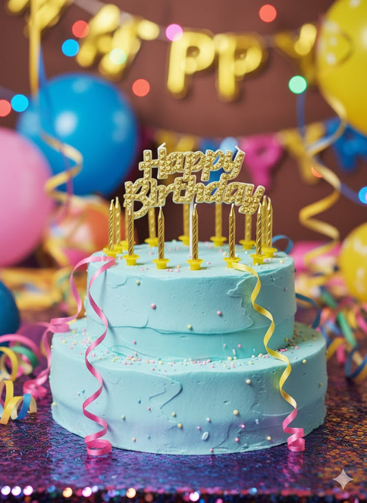 Happy birthday Candle 24 PCS GOLD