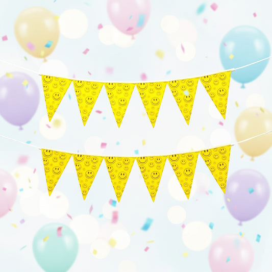 PARTY - TRIANGLE  BANNER "SMILEY"