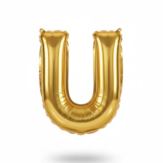16" Foil Balloon Letter "U"  GOLD