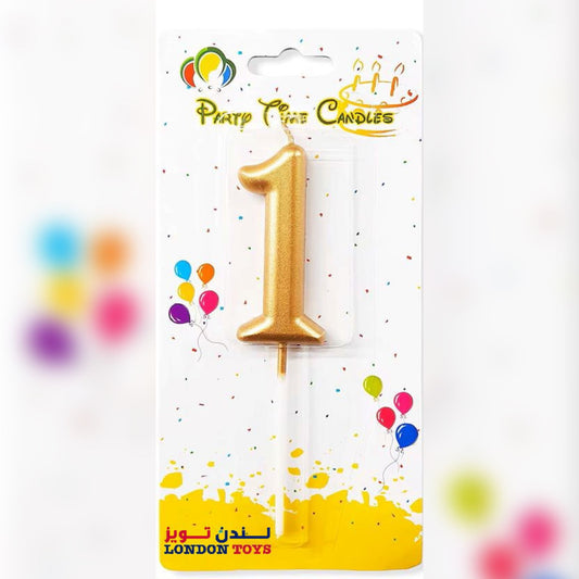 PARTY - Number Candle (Number 1) Gold