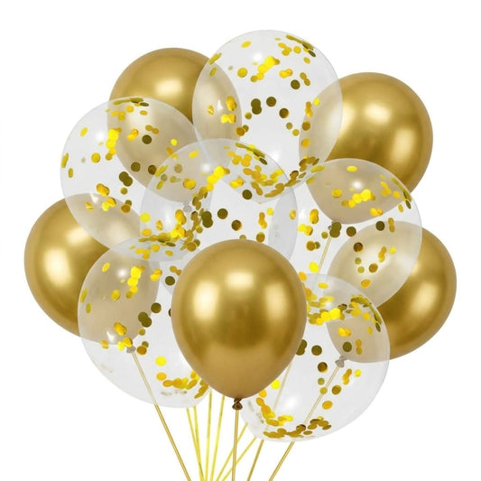 Party - Balloon with Confetti -10pcs (Gold)