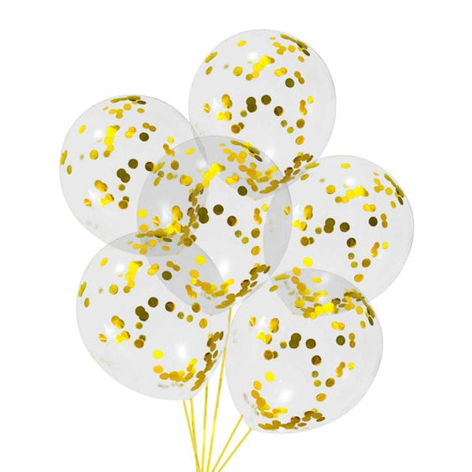 Party - Balloon with Confetti -10pcs (Gold)