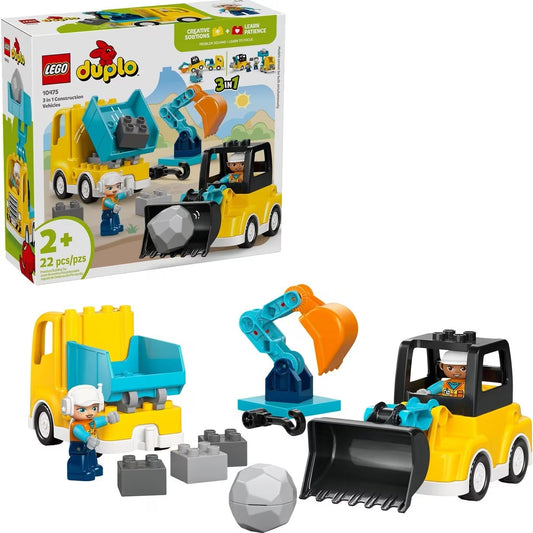 LEGO Duplo 3 In 1 Construction Vehicles 10475