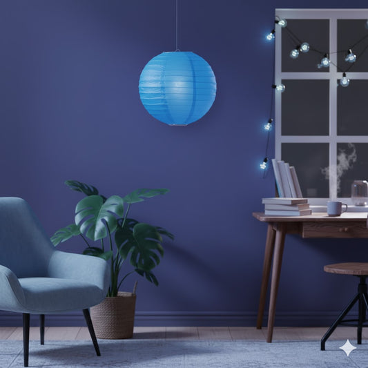 Paper Lantern  Blue (Single, 10-Inch)