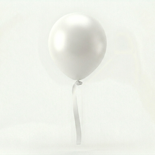 Metallic White Helium Balloon – Single