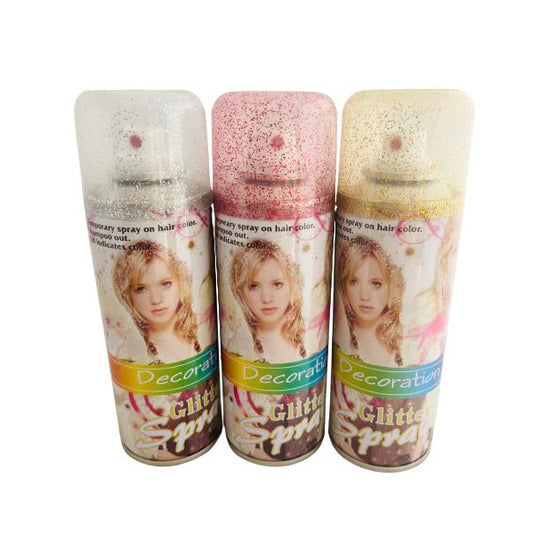 Decoration Temporary Magic Glitter Hair Colour Spray 80g - Gold Silver & Red