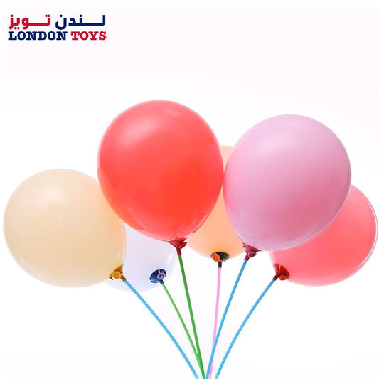 Balloon With Stick 12 Pc Multicolor
